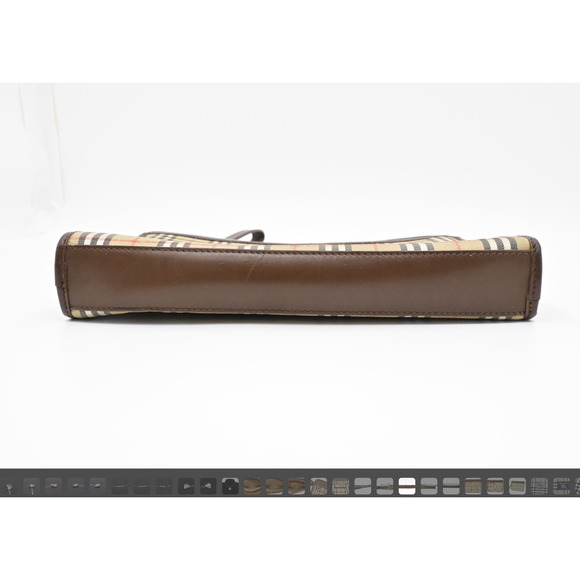 Burberry Vintage Authentic Clutch Bag Classic Nova Check Beige Brown Canvas - Picture 7 of 12